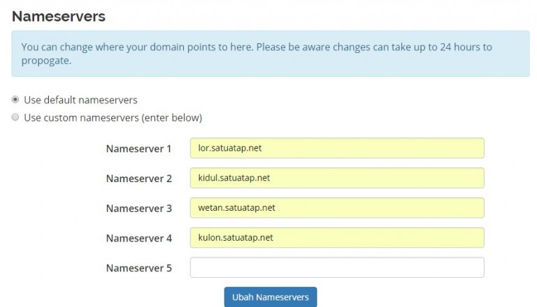 Change Nameserver
