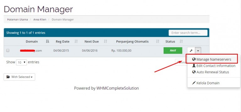 Manage Nameserver